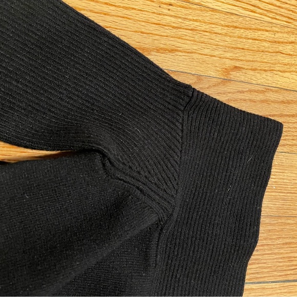 Anthropology Off-the-Shoulder Boat Neck Black Sweater - Size XS - Picture 3 of 4